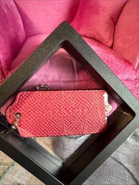 Coach Textured Leather Hang Tag